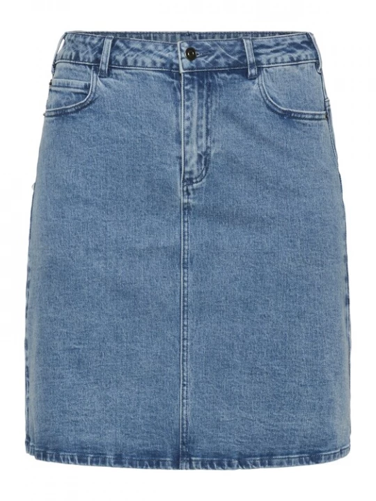 Foto van product KAFFE CURVE Rok 'KCvaleri' blauw denim