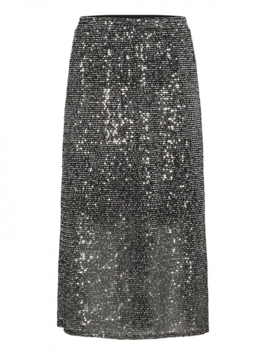 Foto van product KAFFE CURVE Rok 'Laila ' zilver