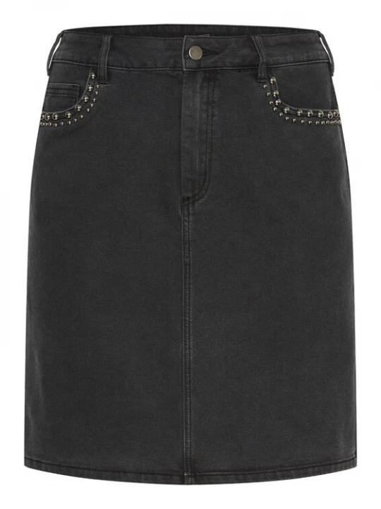 Foto van product KAFFE CURVE Rok 'Loula' black denim