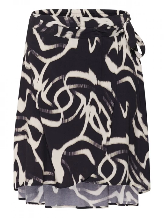 Foto van product KAFFE CURVE Rok 'maren' beige / zwart