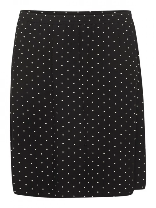 Foto van product KAFFE CURVE Rok 'Rachel' zwart / wit
