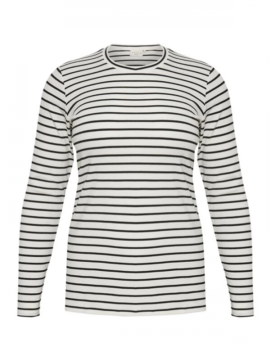 Foto van product KAFFE CURVE Shirt 'Clia' groen / wit