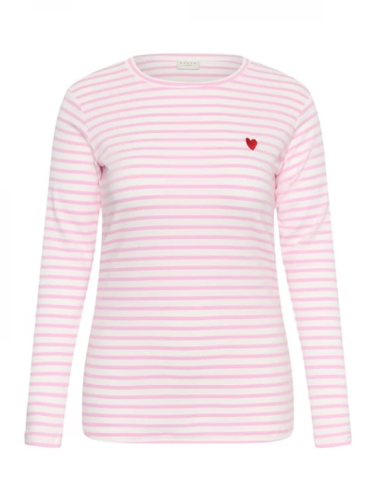 Foto van product KAFFE CURVE Shirt 'Clia' pink / wit