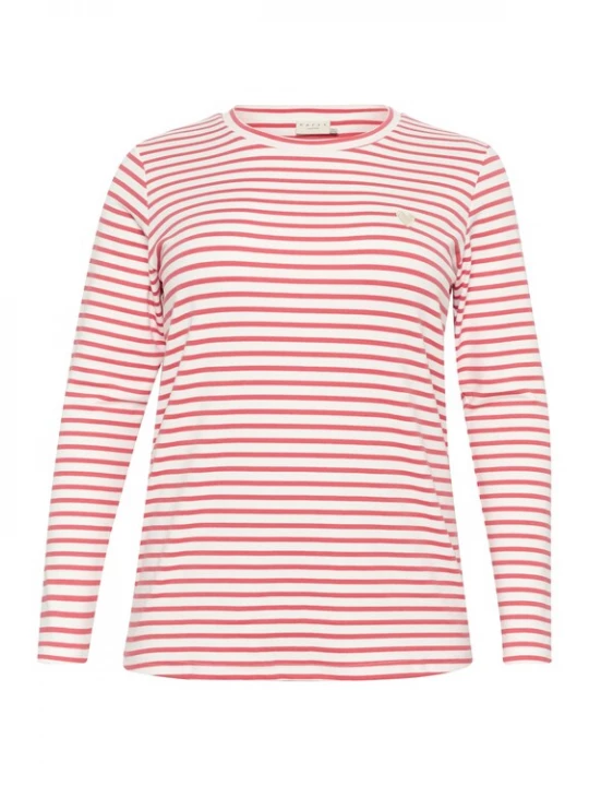 Foto van product KAFFE CURVE Shirt 'Clia' rood / wit