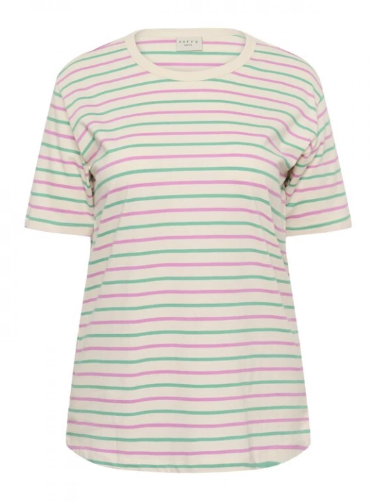 Foto van product KAFFE CURVE Shirt crème / groen / pink