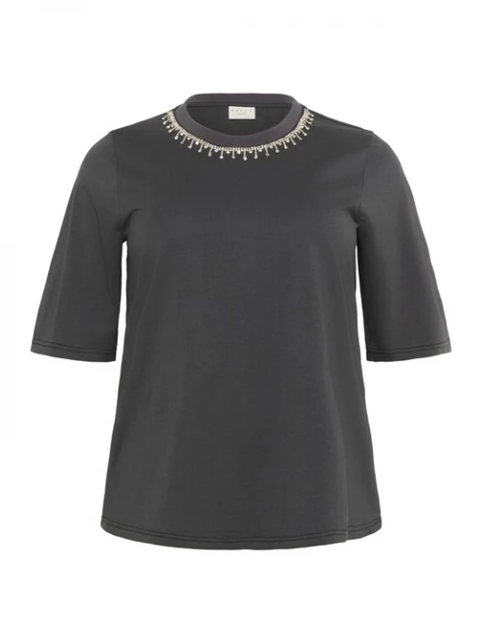 Foto van product KAFFE CURVE Shirt donkergrijs / zwart