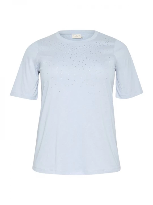 Foto van product KAFFE CURVE Shirt hemelsblauw / transparant