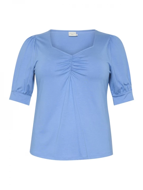 Foto van product KAFFE CURVE Shirt 'KC Sissy' hemelsblauw