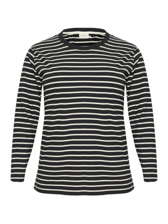 Foto van product KAFFE CURVE Shirt 'KC Winni' zwart / wit