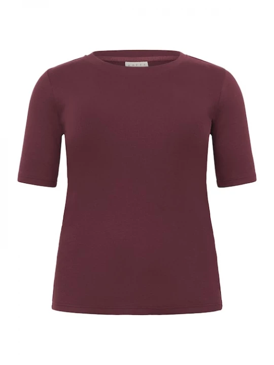 Foto van product KAFFE CURVE Shirt 'KCCarina' wijnrood