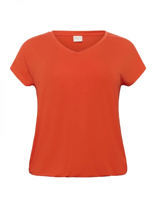 Foto van product KAFFE CURVE Shirt 'KCjena' oranjerood