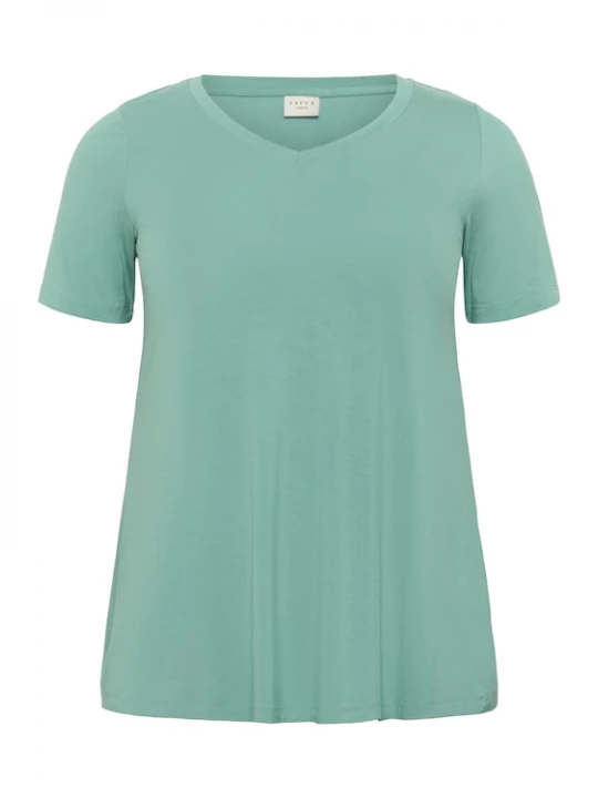 Foto van product KAFFE CURVE Shirt 'KCJena' turquoise