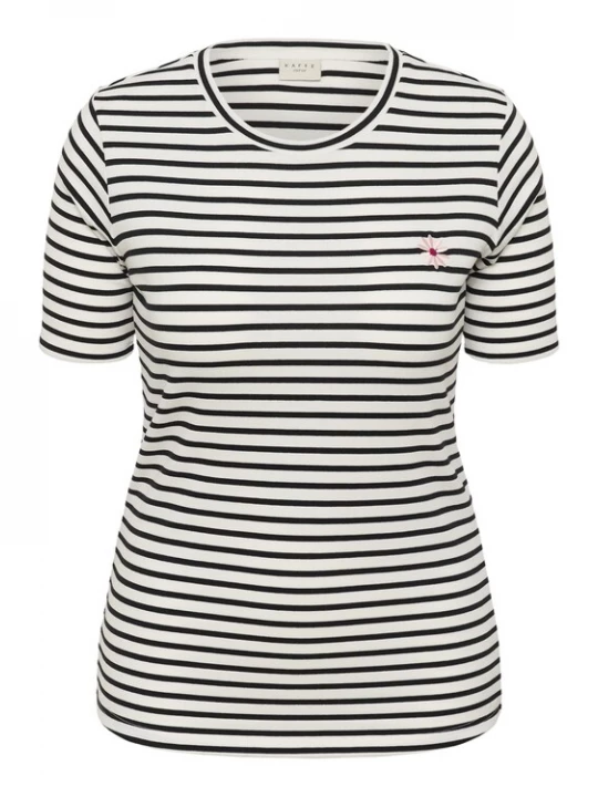 Foto van product KAFFE CURVE Shirt 'KCLia' zwart / offwhite