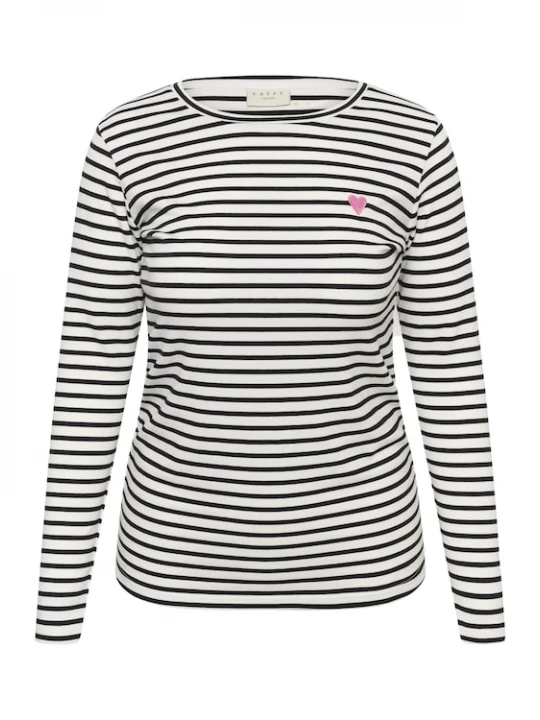 Foto van product KAFFE CURVE Shirt 'KClia' zwart / wit