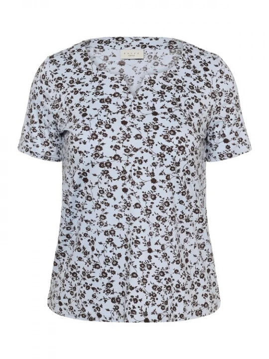 Foto van product KAFFE CURVE Shirt 'KCmella' lichtblauw / chocoladebruin