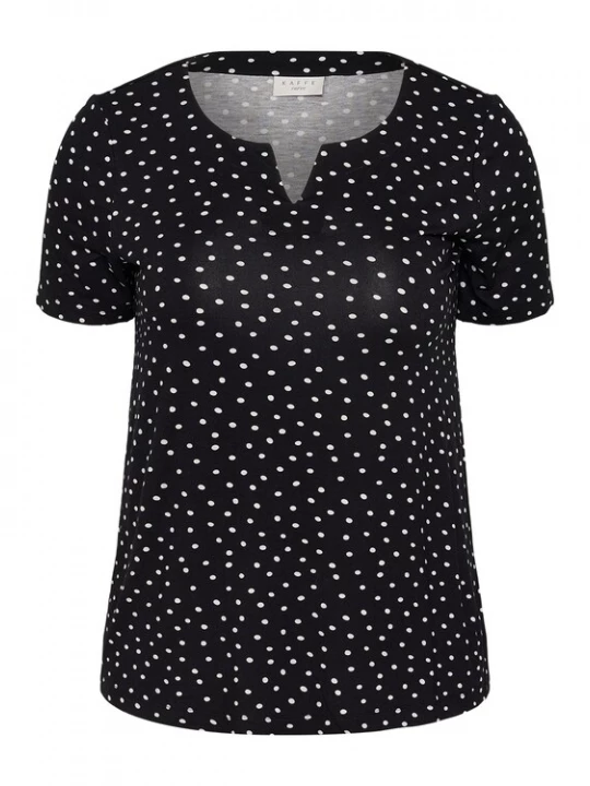 Foto van product KAFFE CURVE Shirt 'KCmella' zwart / wit