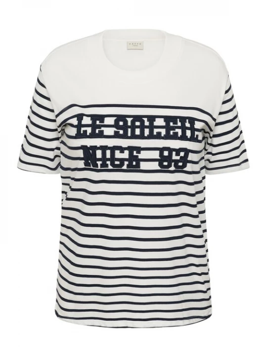 Foto van product KAFFE CURVE Shirt 'KCNalia' zwart gemêleerd / wit