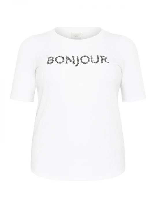 Foto van product KAFFE CURVE Shirt 'KCNour' zwart / wit
