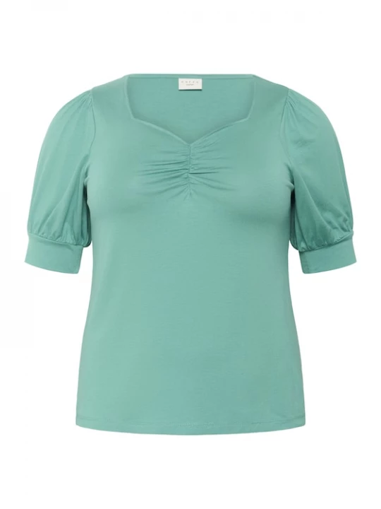 Foto van product KAFFE CURVE Shirt 'KCsissy' turquoise