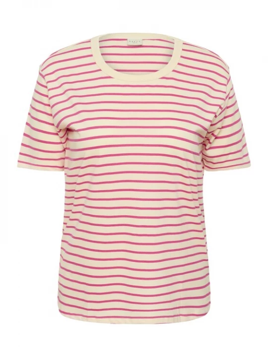 Foto van product KAFFE CURVE Shirt 'KCWinni' pink / offwhite