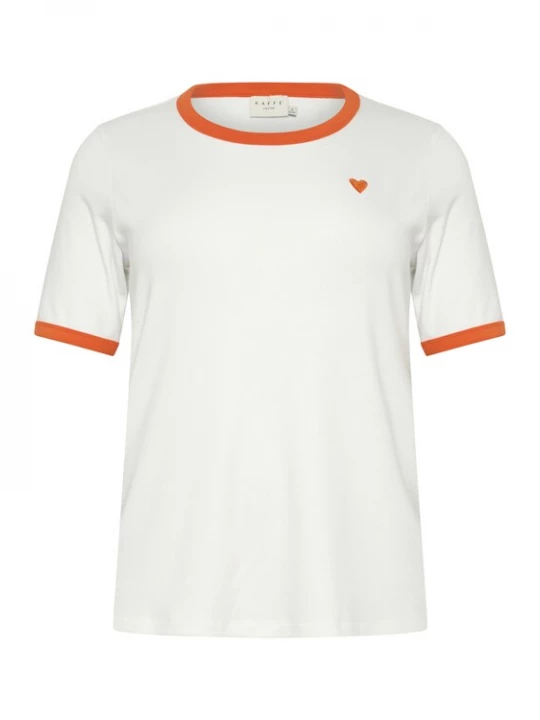 Foto van product KAFFE CURVE Shirt kreeft / offwhite