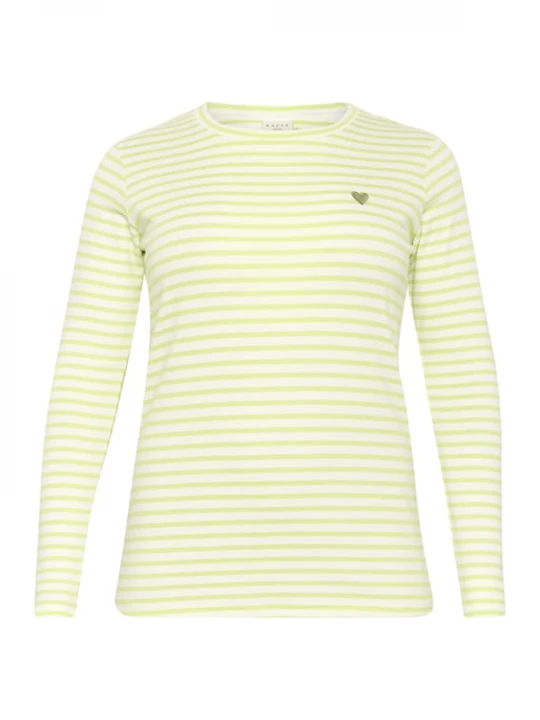 Foto van product KAFFE CURVE Shirt 'Lia' appel / wit