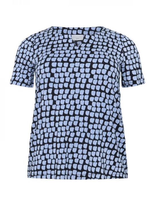 Foto van product KAFFE CURVE Shirt 'Mella' smoky blue / zwart