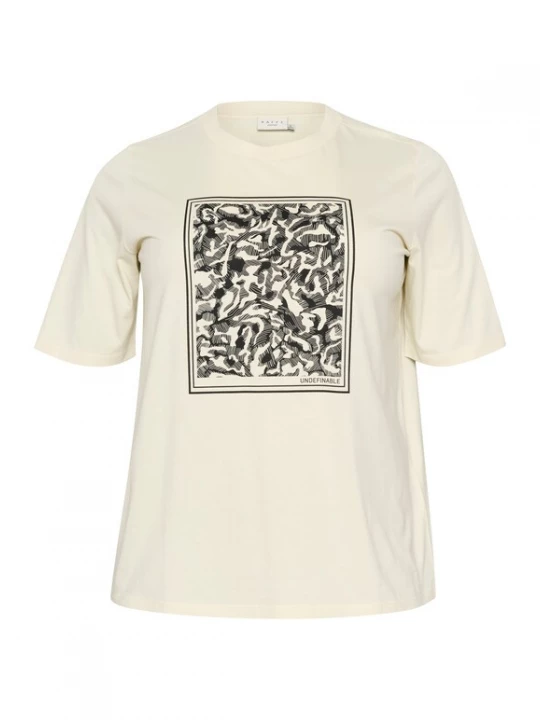 Foto van product KAFFE CURVE Shirt 'Meri' crème / zwart
