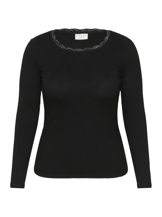 Foto van product KAFFE CURVE Shirt 'Omia' zwart