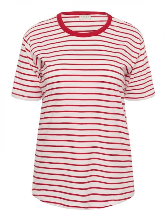 Foto van product KAFFE CURVE Shirt rood / wit