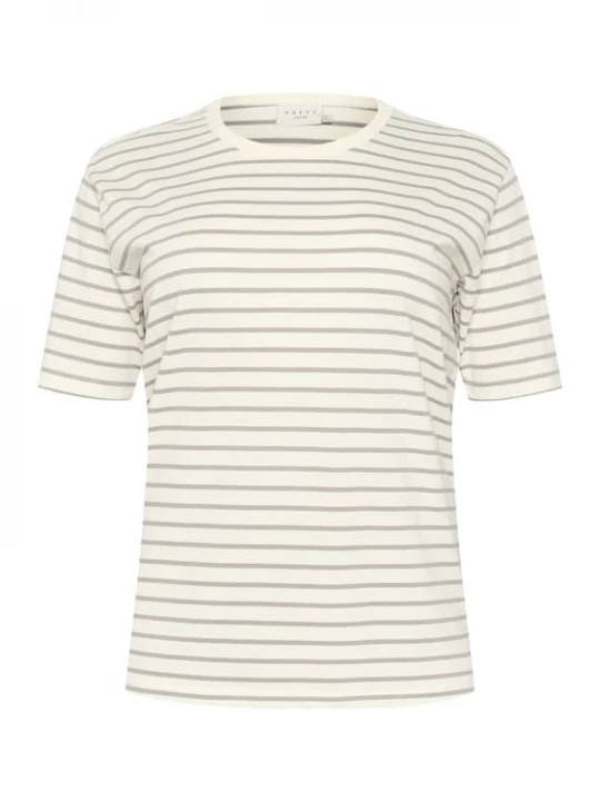 Foto van product KAFFE CURVE Shirt 'Winni' grijs / wit