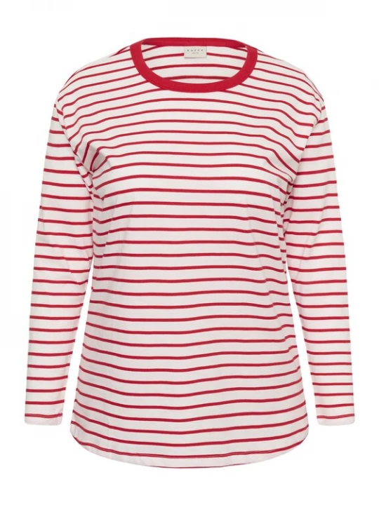 Foto van product KAFFE CURVE Shirt 'Winni' rood / wit