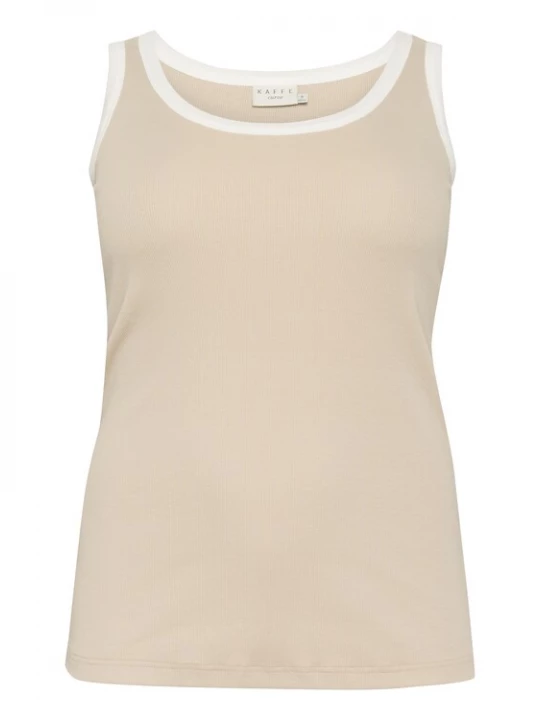 Foto van product KAFFE CURVE Top 'KCCarina' lichtgrijs / wit