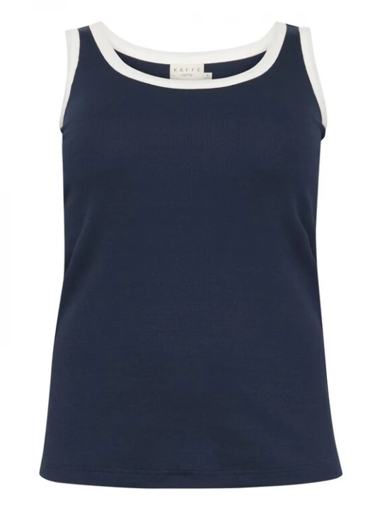 Foto van product KAFFE CURVE Top 'KCcarina' marine / wit