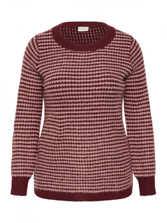 Foto van product KAFFE CURVE Trui 'Eliona' beige / bessen