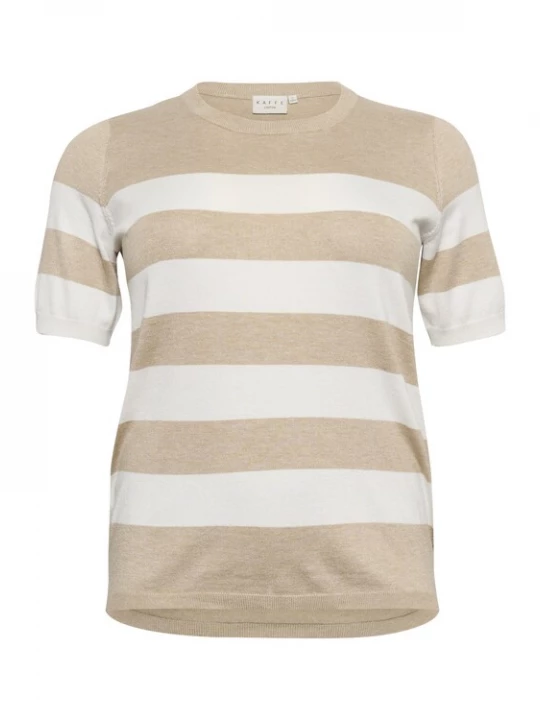 Foto van product KAFFE CURVE Trui 'KA Lizzy' beige / wit