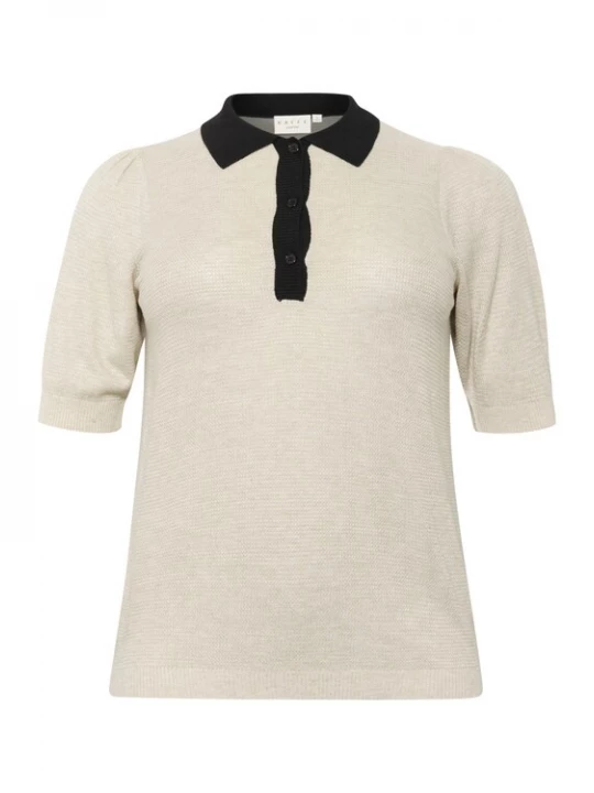 Foto van product KAFFE CURVE Trui 'KCAmana' beige / zwart