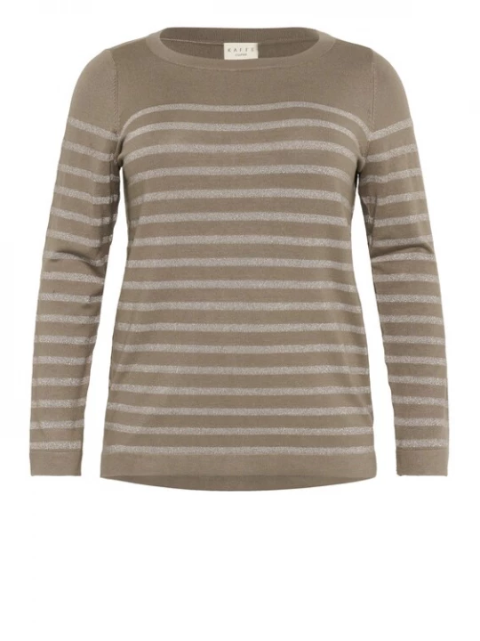 Foto van product KAFFE CURVE Trui 'KClinia' chamois / donkerbeige