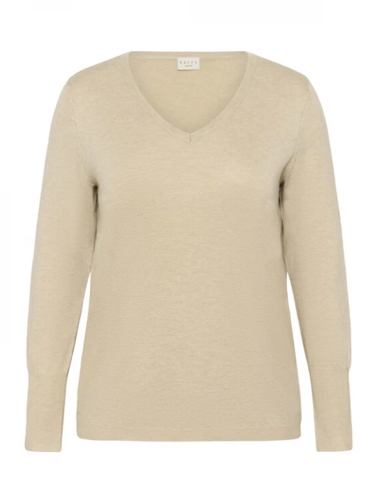 Foto van product KAFFE CURVE Trui 'KClizzy' beige gemêleerd