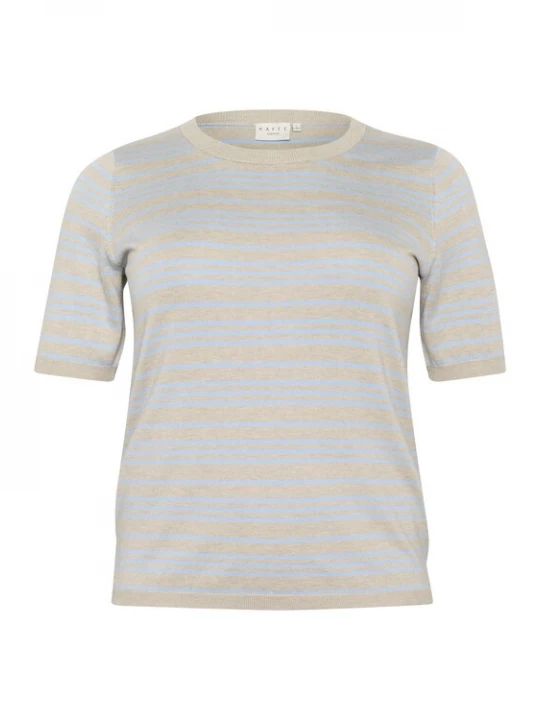 Foto van product KAFFE CURVE Trui 'KCLizzy' beige / hemelsblauw