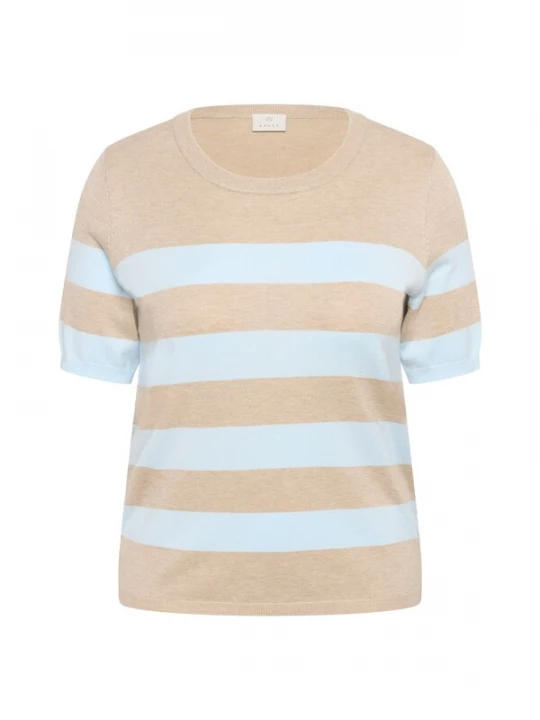 Foto van product KAFFE CURVE Trui 'KCLizzy' beige / lichtblauw