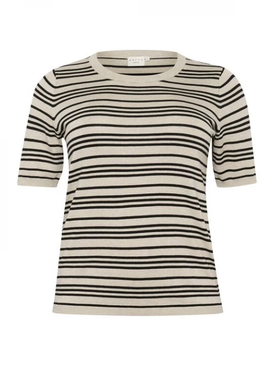 Foto van product KAFFE CURVE Trui 'KCLizzy' beige / zwart