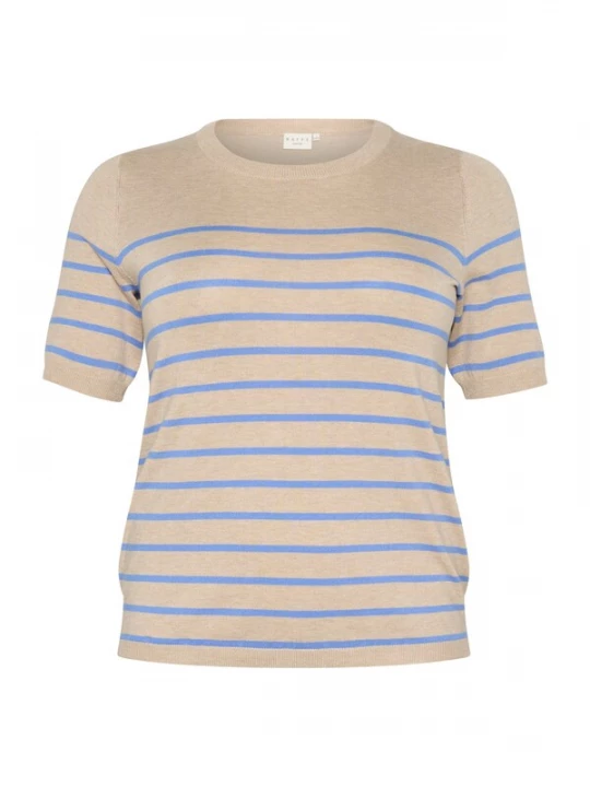 Foto van product KAFFE CURVE Trui 'KCLizzy' blauw / greige