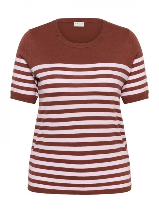 Foto van product KAFFE CURVE Trui 'KClizzy' bruin / rosa