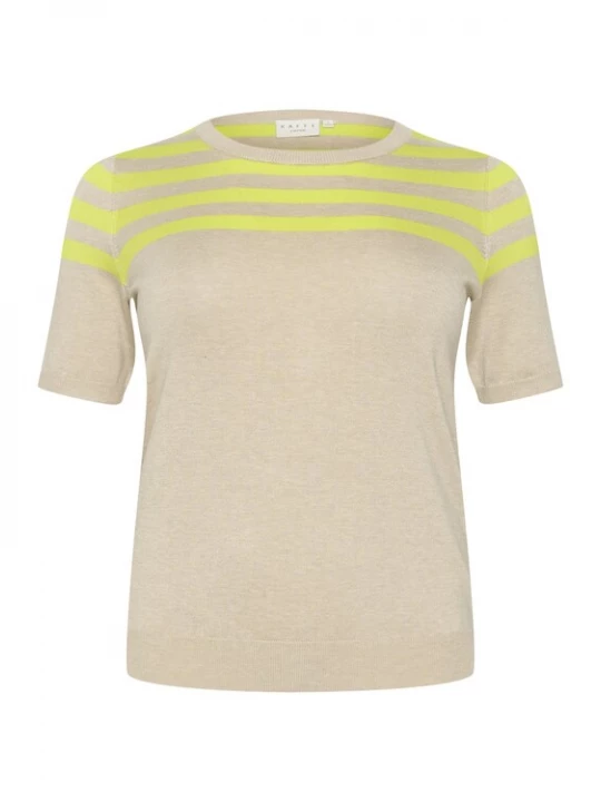 Foto van product KAFFE CURVE Trui 'KCmaji' sand / groen