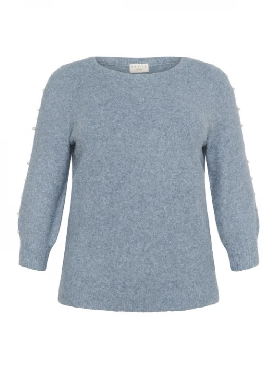 Foto van product KAFFE CURVE Trui 'Letty' blauw gemêleerd