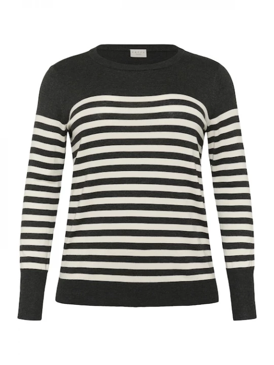Foto van product KAFFE CURVE Trui 'Lizzy' antraciet / wit