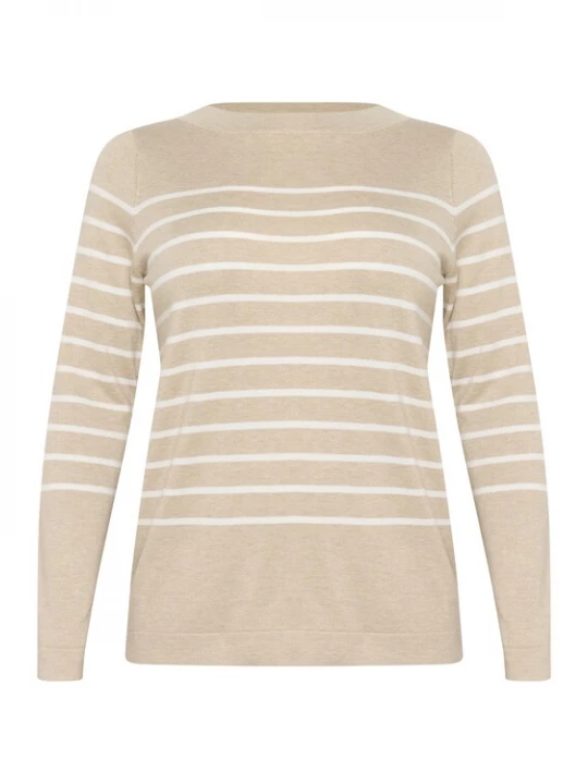 Foto van product KAFFE CURVE Trui 'Lizzy' beige / wit