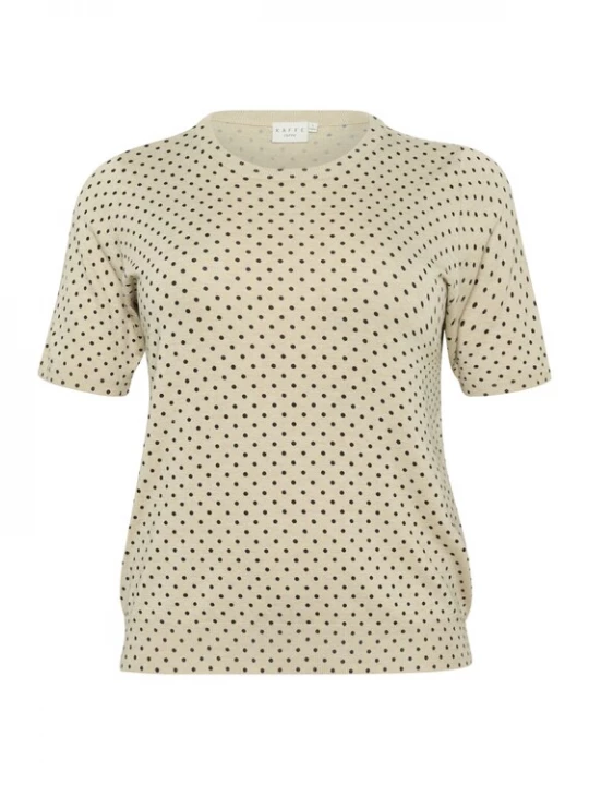 Foto van product KAFFE CURVE Trui 'lizzy' champagne / zwart