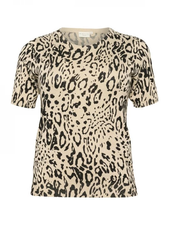 Foto van product KAFFE CURVE Trui 'Lizzy' sand / zwart